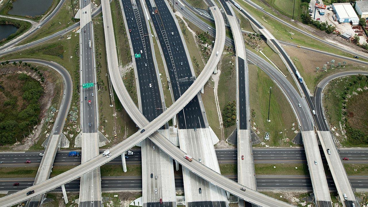 Aerial View of I-595 Express / Florida Turnpike Interchange